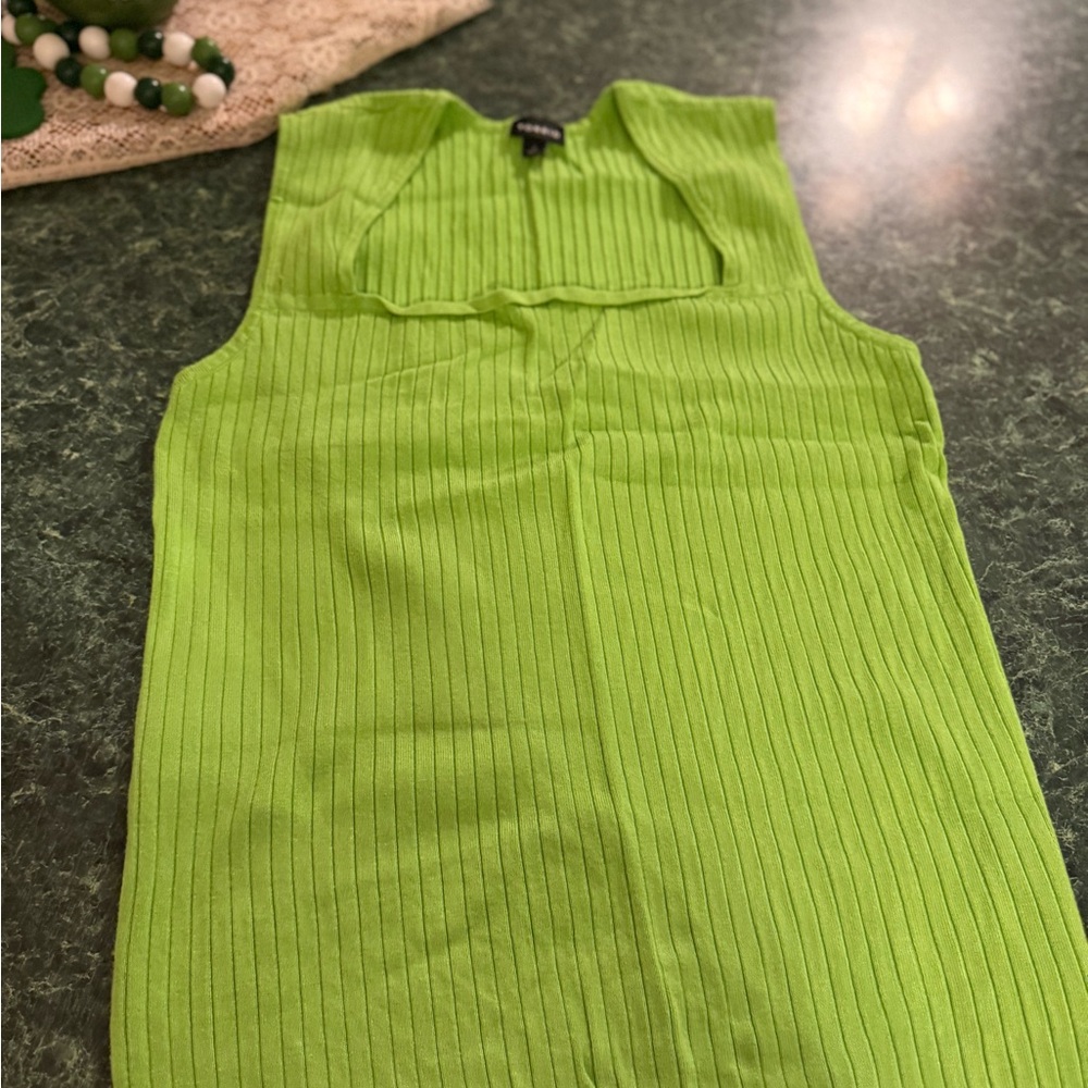 torrid Lime Green Ribbed Sleeveless Top